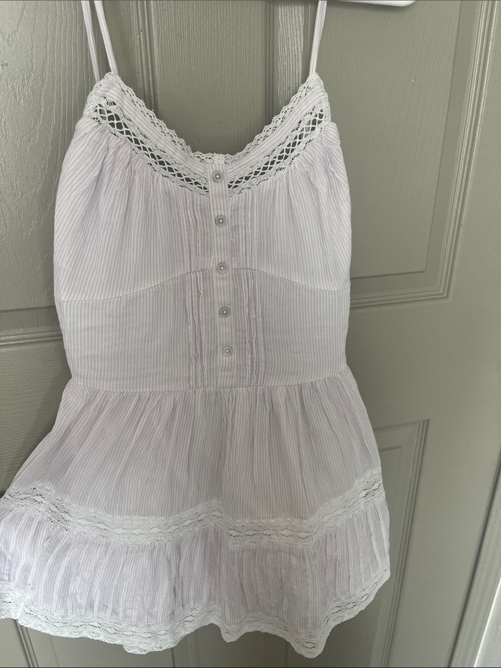 aerie White Lace Detail Mini Dress